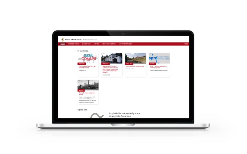 Piattaforma di voto per Mercato Saraceno
